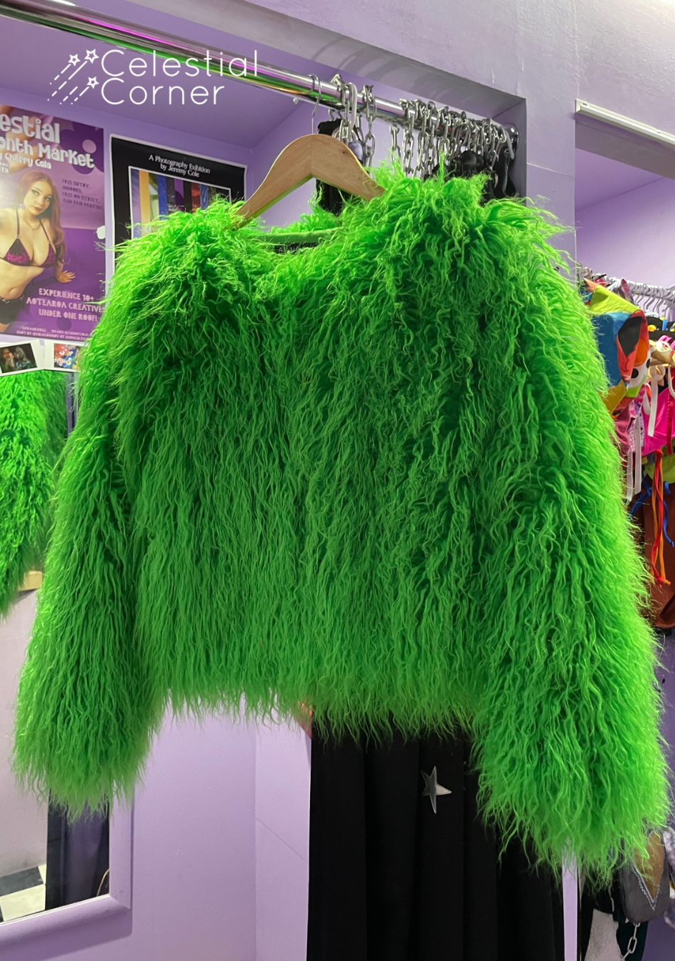 Grinch Green Fluffy Jacket