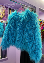Load image into Gallery viewer, Aqua Blue Fluffy Jacket
