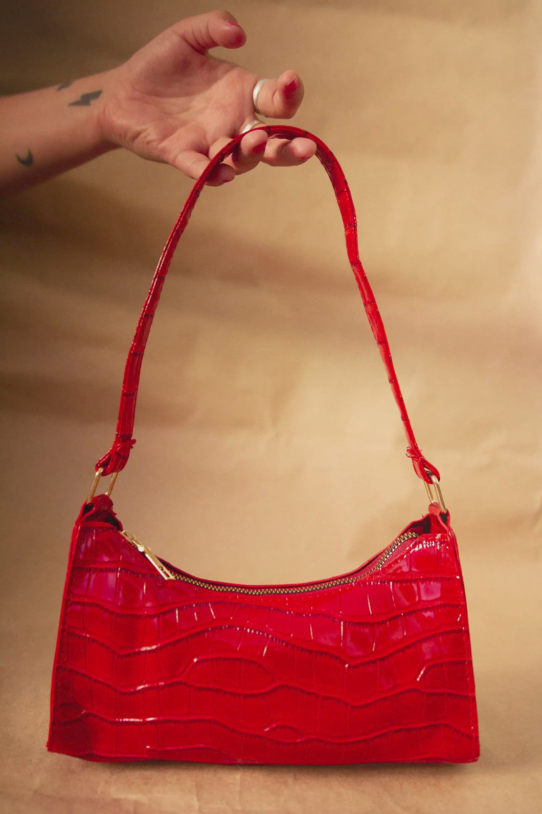 Croc Handbag Red