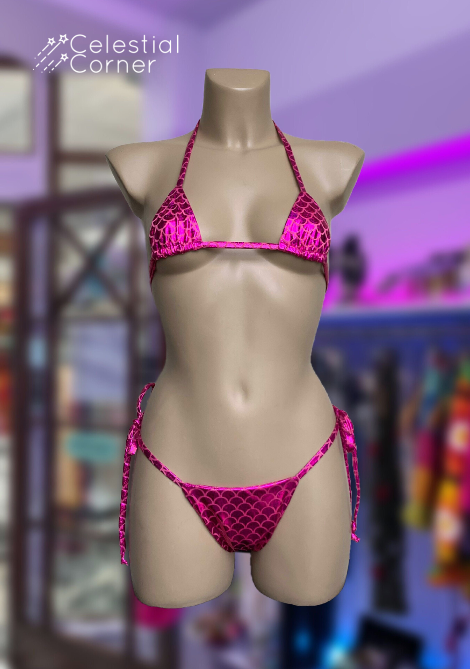 Pink Mermaid Bikini Set