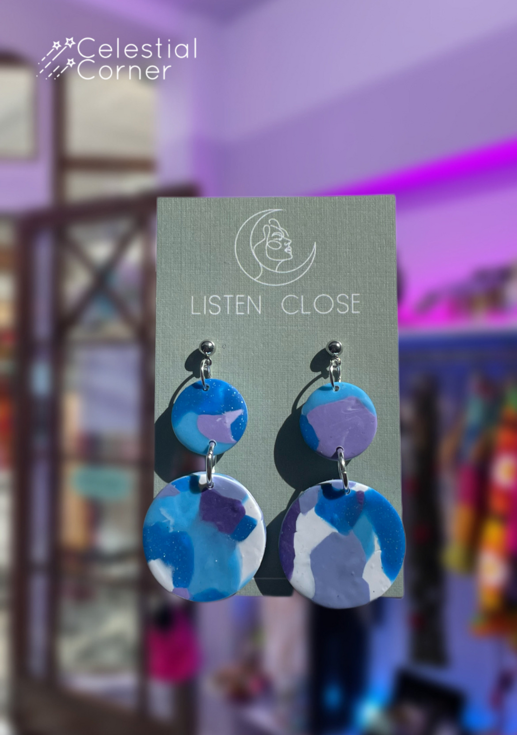 Purple Orb Earrings