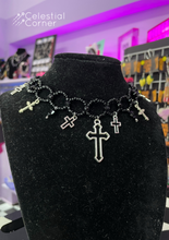 Load image into Gallery viewer, Beaded Cross Choker

