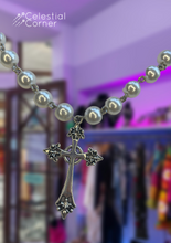 Load image into Gallery viewer, Pearl Cross Necklace

