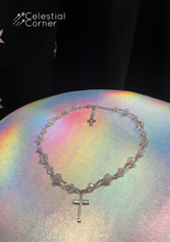 Load image into Gallery viewer, Simple Translucent Bead Cross Necklace

