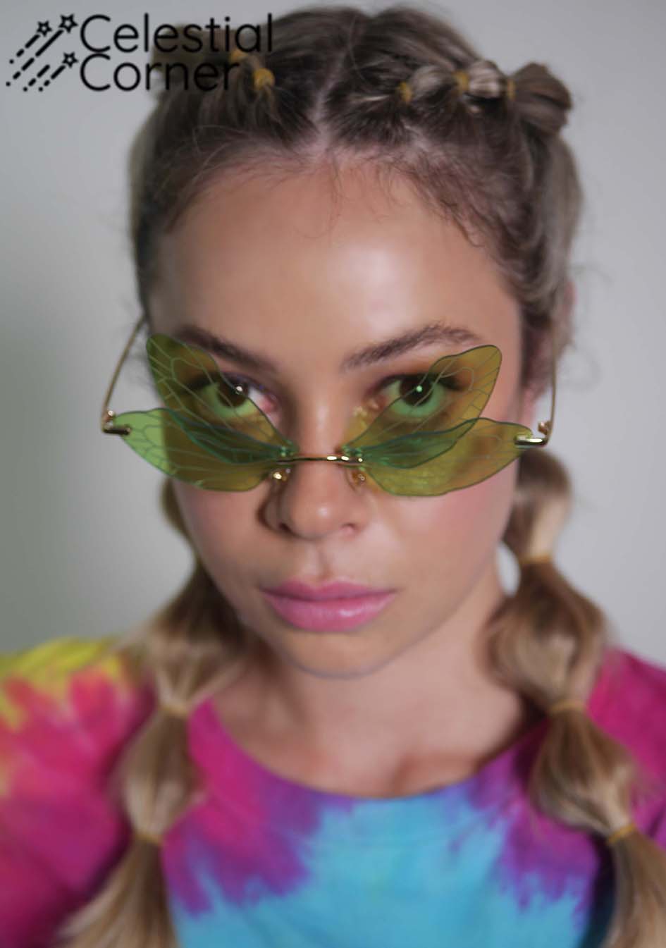 Fairy Wing Glasses Green