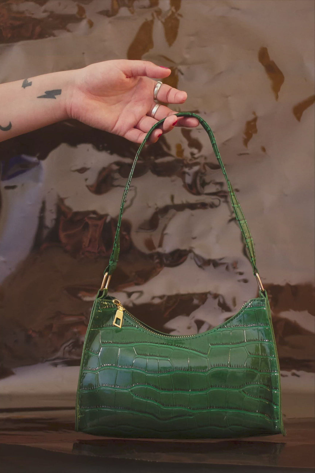 Croc Handbag Green