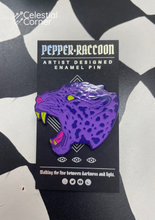 Load image into Gallery viewer, Neon Purple Leopard Pin
