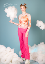 Load image into Gallery viewer, Rising Pheonix Mesh Top modelled by Madison Bell for Celestial Corner at Spaced Studios
