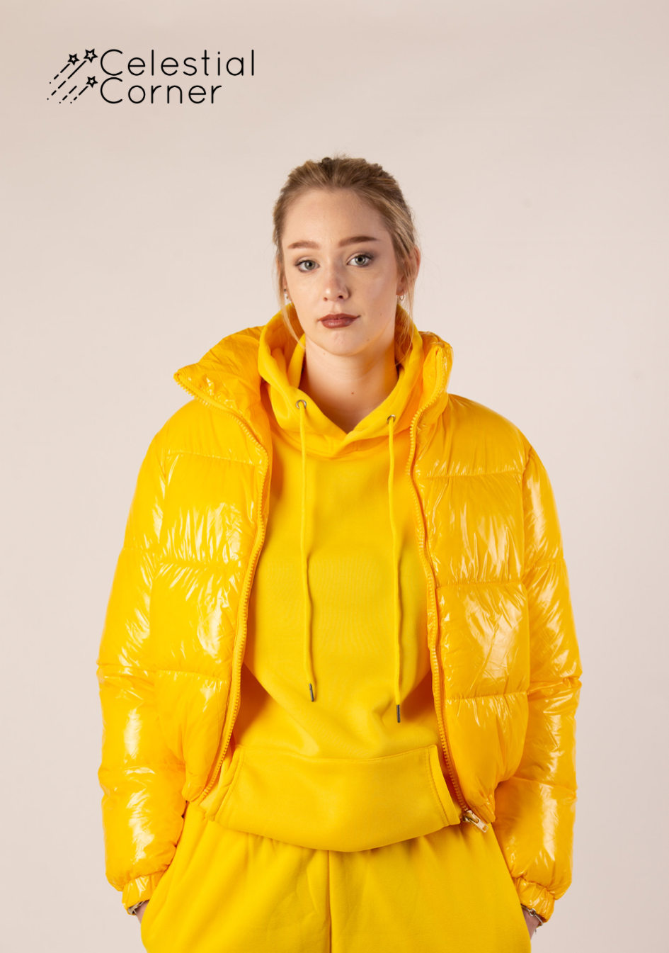 Neon Yellow Puffer Jacket