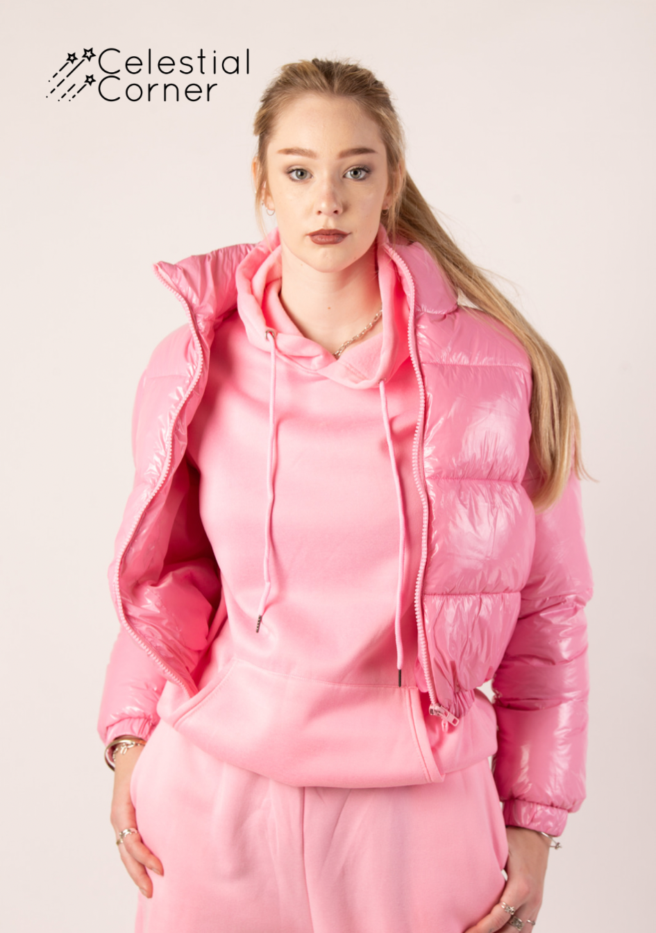Baby Pink Puffer Jacket