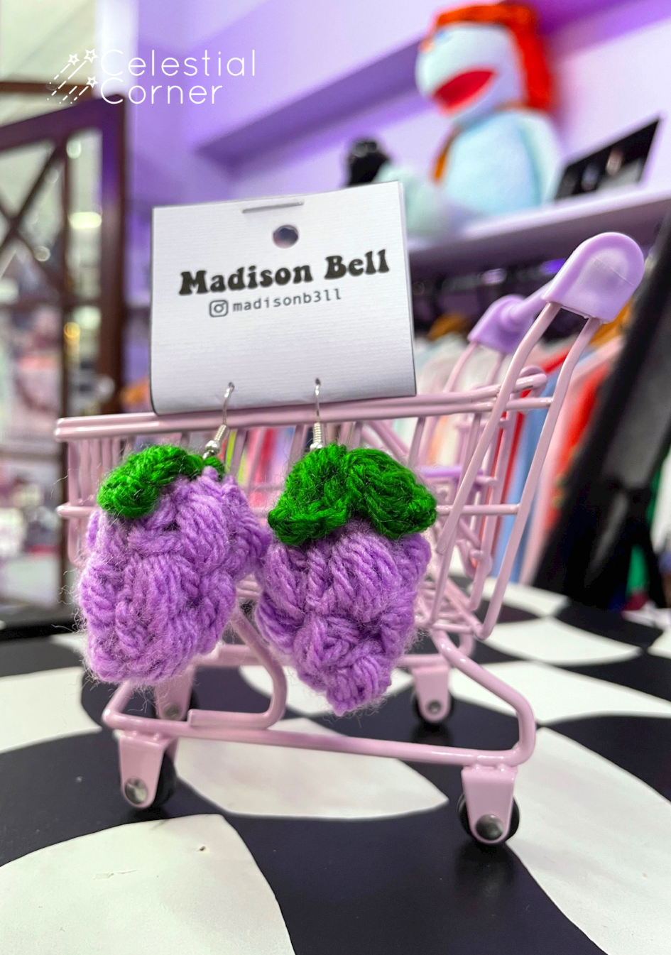 Maddison Bell Crochet Berry Earrings